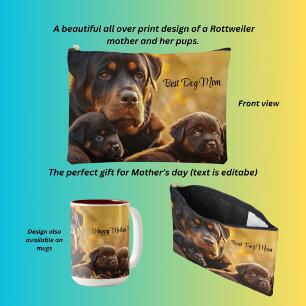 Bolsito Accesorio Grande Rottweiler y cachorros, mejor madre de perro