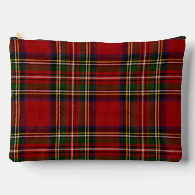 Bolsito Accesorio Grande Royal Stewart Clan Tartan Plaid (Anverso)