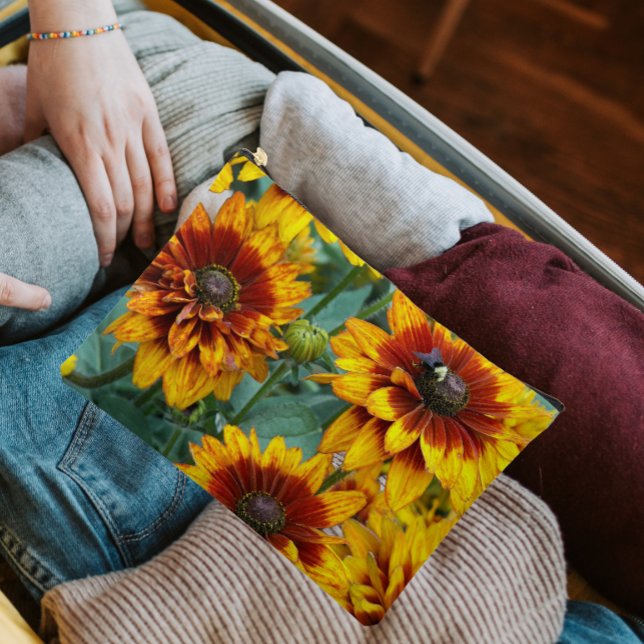 Bolsito Accesorio Grande Rudbeckias Floral amarillo y bronce (In Situ)