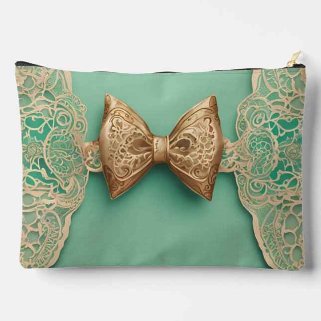 Bolsito Accesorio Grande Sage Greenery Bow Tie Arte AI (Reverso )