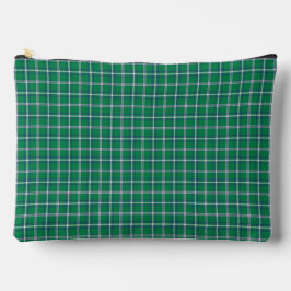 Bolsito Accesorio Grande Salem Green and White Plaid