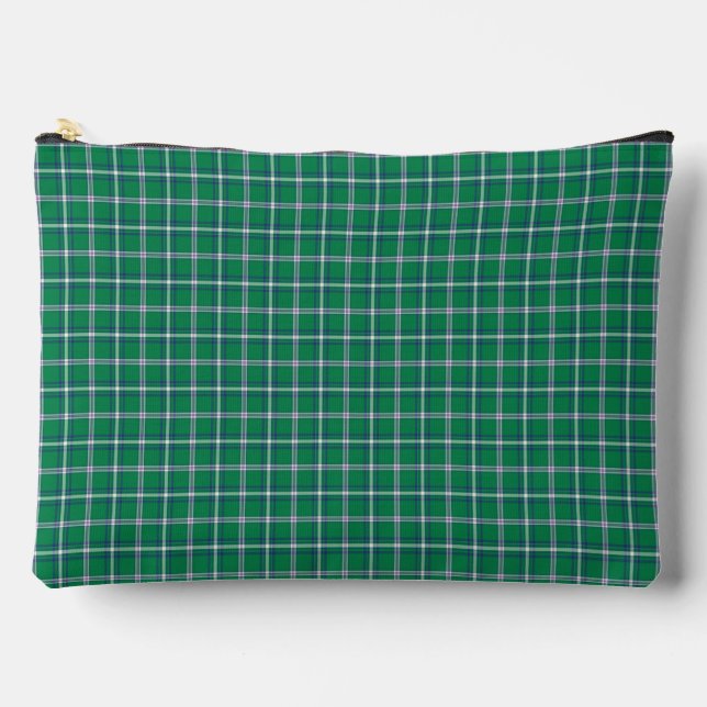 Bolsito Accesorio Grande Salem Green and White Plaid (Anverso)
