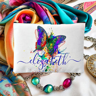 Bolsito Accesorio Grande Salpicadura de mariposa personalizada   
