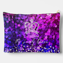 Bolsito Accesorio Grande Secuencia de corona brillante en magenta