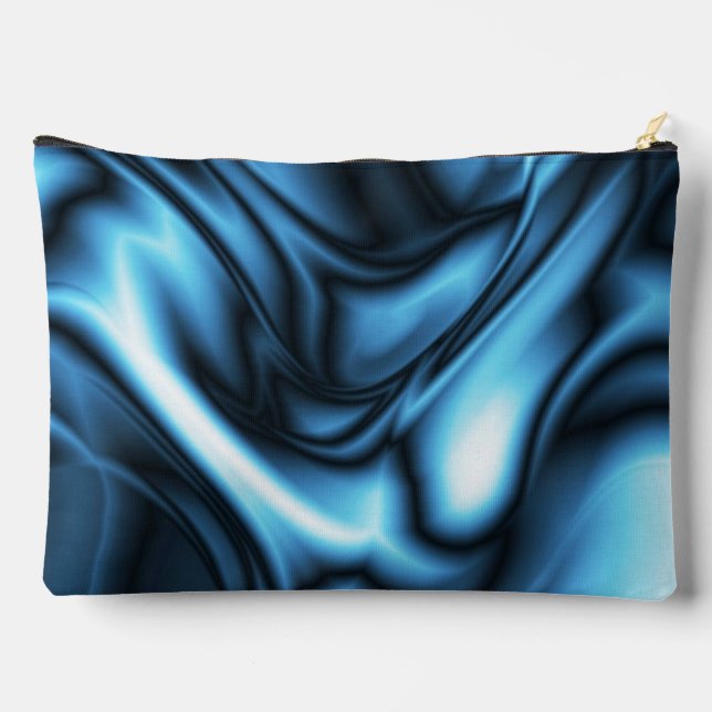 Bolsito Accesorio Grande Seda Azul (Reverso )