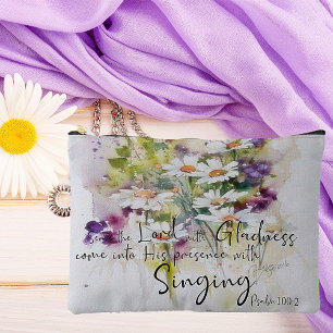 Bolsito Accesorio Grande Servid al Señor con alegría floral