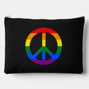 Bolsito Accesorio Grande Signo de paz de la bandera LGBT