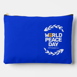 Bolsito Accesorio Grande Signo de paz del Día Mundial de la Paz del Naranja
