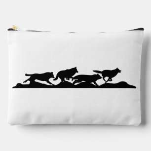 Bolsito Accesorio Grande Silhouette de Lobo Negro con el paquete