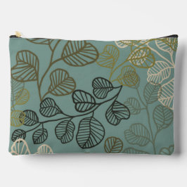 Bolsito Accesorio Grande Silhouettes de Leafy Florecientes Serenidad suave 