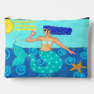 Bolsito Accesorio Grande Sirena y Starfish Resumen del arte