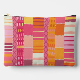 Bolsito Accesorio Grande Sketchbook Marks-Textured Multicoloured Stripes
