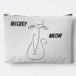 Bolsito Accesorio Grande Slinky Black Cat se inclina ante los ojos verdes s