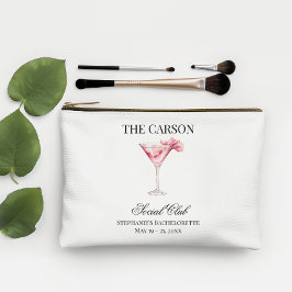 Bolsito Accesorio Grande Social Club Cocktail Rosa Bridesmaids maquillaje