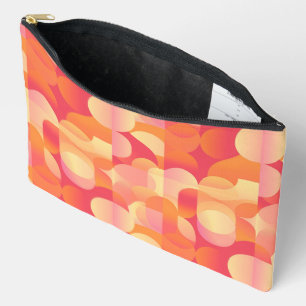 BOLSITO ACCESORIO GRANDE SOMBRAS DE CÍRCULOS ABSTRACTOS DE NARANJA Y ROSA