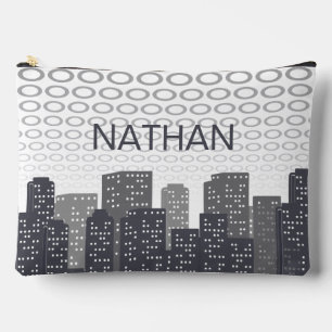 Bolsito Accesorio Grande Sombras personalizadas de paisaje urbano gris de l