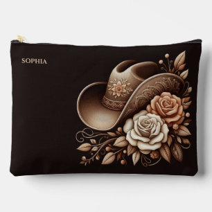 Bolsito Accesorio Grande Sombrero de vaquera country con flores