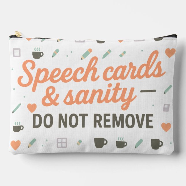 Bolsito Accesorio Grande Speech Cards & Sanity | Inclusion Therapy (Anverso)