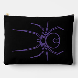 Bolsito Accesorio Grande Spider en morado y negro