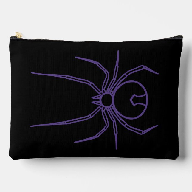 Bolsito Accesorio Grande Spider en morado y negro (Anverso)