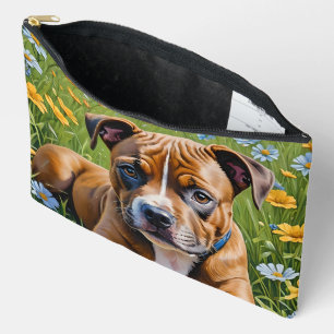 Bolsito Accesorio Grande Springtime Staffordshire Bull Terrier Puppy,