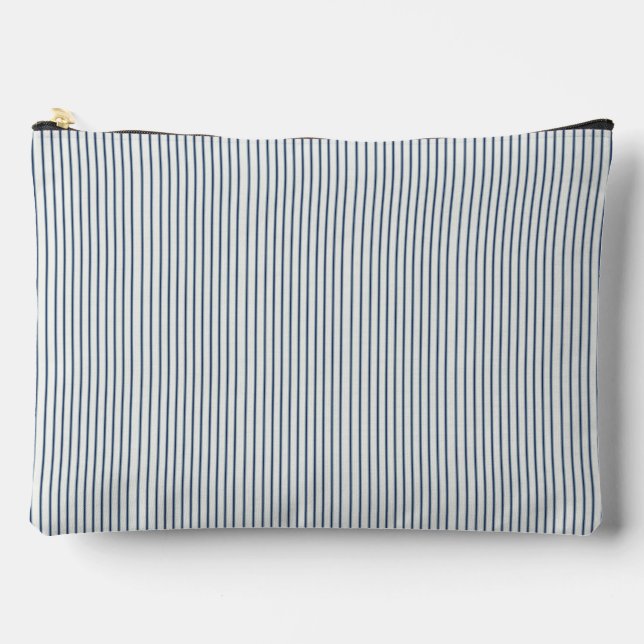 Bolsito Accesorio Grande Stripes Modern Indigo Minimalist Elegance (Anverso)