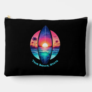 Bolsito Accesorio Grande Surfboard en el atardecer