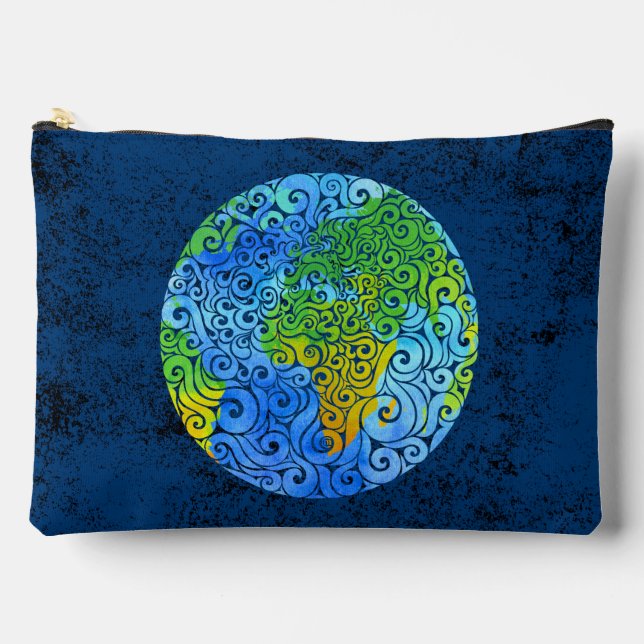 Bolsito Accesorio Grande Swirly Earth (Anverso)