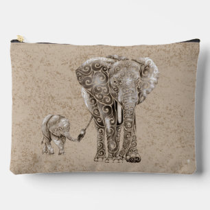 Bolsito Accesorio Grande Swirly Elephant Family