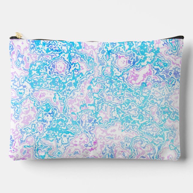 Bolsito Accesorio Grande Swirly Trippy Groovy Hippie Boho Funky Marble (Anverso)