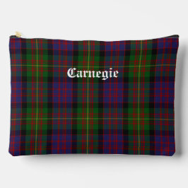 Bolsito Accesorio Grande Tartan Clan Carnegie Personalizable