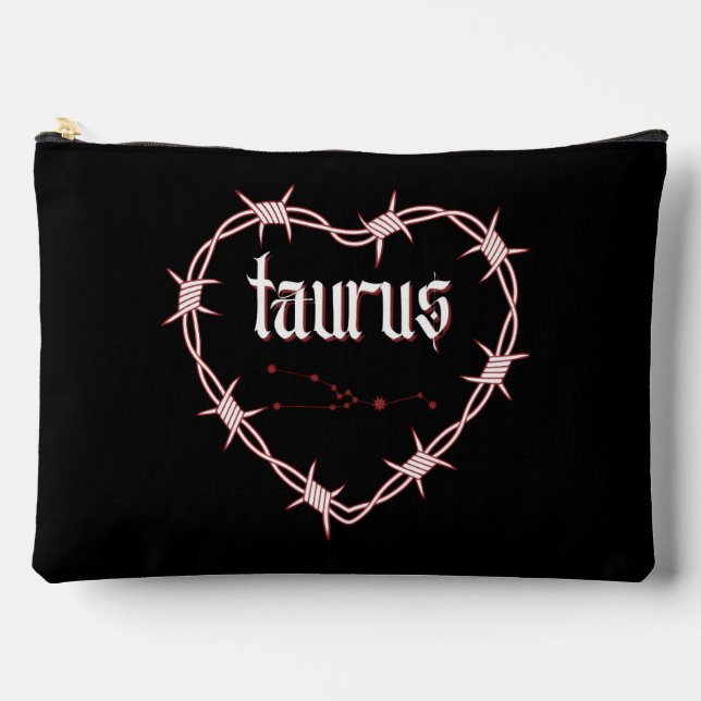 Bolsito Accesorio Grande Taurus Constellation Gothic Edgy Cumpleaños (Anverso)