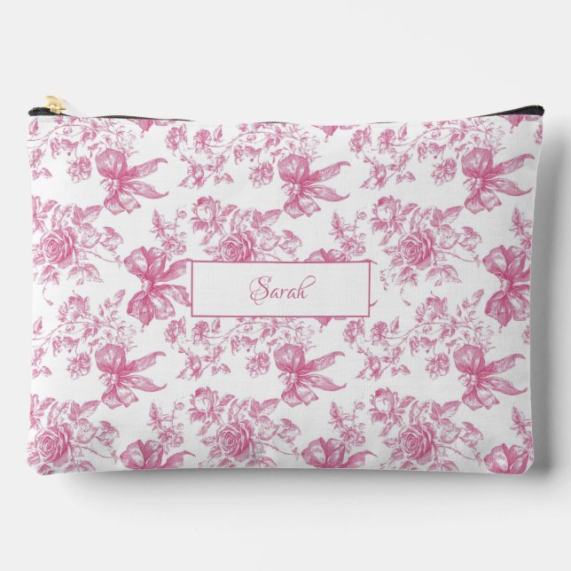 Bolsito Accesorio Grande Té de flores silvestres rosadas Despedida de solte (Anverso)