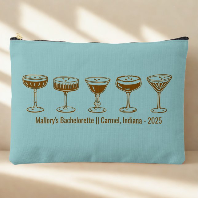 Bolsito Accesorio Grande Teal Bridesmaid Espresso Martini Bachelorette  (Subido por el creador)
