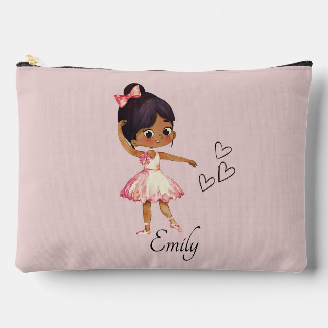 Bolsito Accesorio Grande Tema de acuarela de bailarina Ballerina (Anverso)