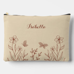 Bolsito Accesorio Grande Terracota floral romántica