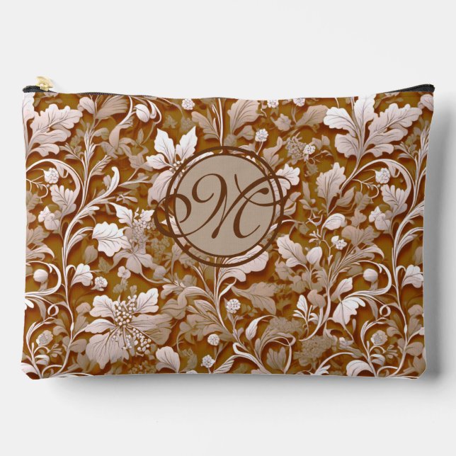 Bolsito Accesorio Grande Terracota quemada Naranja Boho botánico moderno (Anverso)