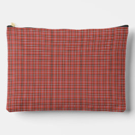 Bolsito Accesorio Grande Terracota Rojo Cuadros Color Retro