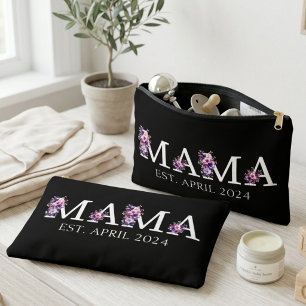 Bolsito Accesorio Grande Texto de Mamá Floral para Nueva Mamá