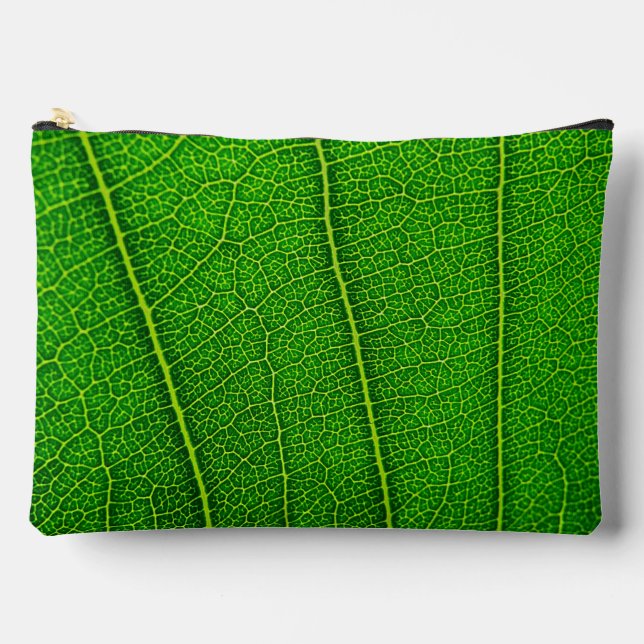Bolsito Accesorio Grande Textura de hoja verde abstracta (Anverso)