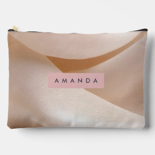 Bolsito Accesorio Grande Textura mínima de tela de tela suave personalizada