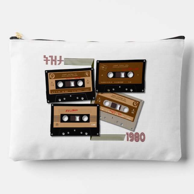 Bolsito Accesorio Grande Tezeta Throwback Tunes Cinta Cassette (Anverso)