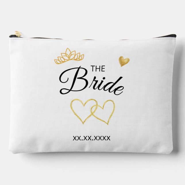 Bolsito Accesorio Grande The Bride Wedding Date Elegant Design (Anverso)