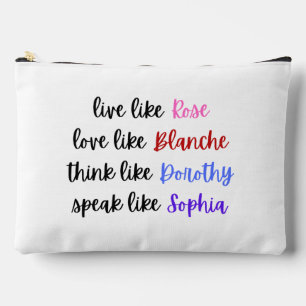 Bolsito Accesorio Grande Tipografía de sabiduría de vida de Golden Girls 