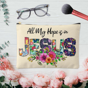 Bolsito Accesorio Grande Toda mi esperanza en Jesús Floral