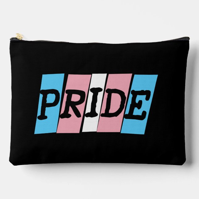 Bolsito Accesorio Grande Transgender Pride text (Anverso)