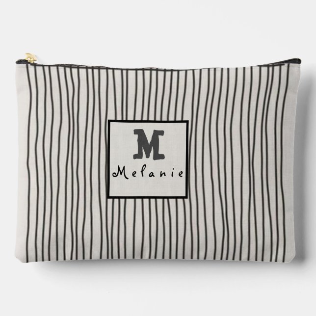 Bolsito Accesorio Grande Trendy modern art lines Abstract minimal Monogram  (Anverso)