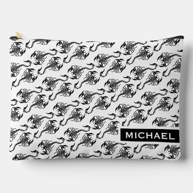 Bolsito Accesorio Grande Tribal Scorpion Pattern Modern Personalised (Anverso)