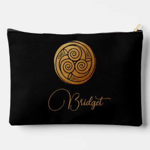 Bolsito Accesorio Grande Triple Celtic Knot Swirl Mandala Personalizada