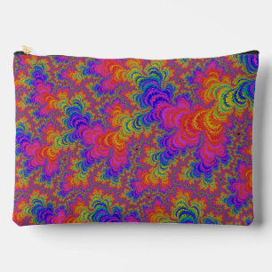 Bolsito Accesorio Grande Trippy Funky Bold Vibrante Rainbow Abstrtal